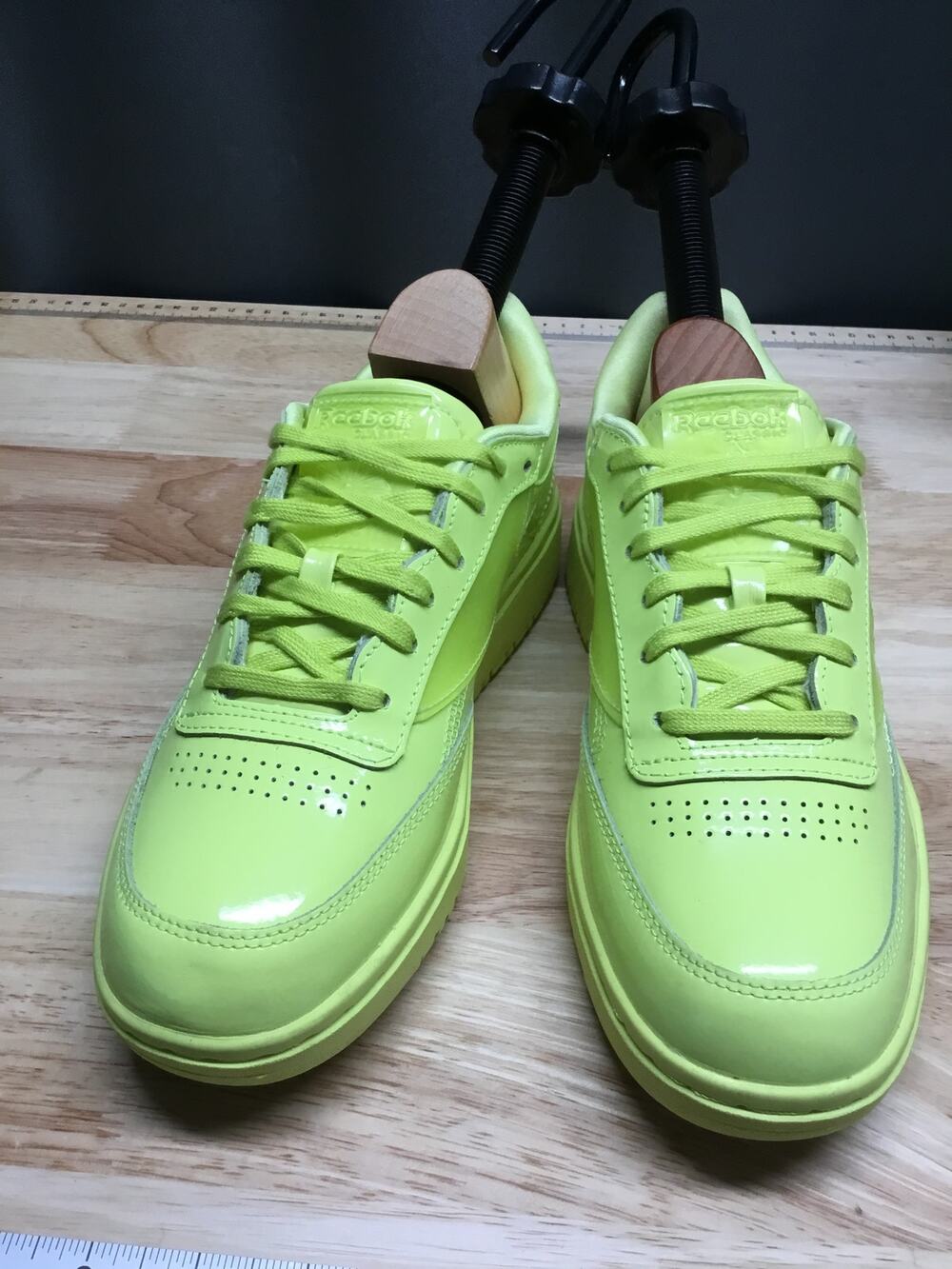Reebok Cardi B x Coated Club C Double Sneakers Women's 9 Green Athletic Shoes